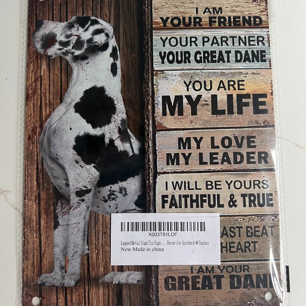 Aluminum Great Dane Sign
